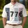 America 250th 1776 Patriotic Tropical Distressed Numbers Flag & Fireworks Design Men's Polo Shirt (Lightweight) - 4