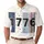 America 250th 1776 Patriotic Tropical Distressed Numbers Flag & Fireworks Design Men's Polo Shirt (Lightweight) - 1