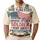 USA 250th Semiquincentennial Flag Tribute Monstera Hibiscus Navy Red White Men's Polo Shirt (Lightweight) - 1