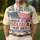 USA 250th Semiquincentennial Flag Tribute Monstera Hibiscus Navy Red White Men's Polo Shirt (Lightweight) - 4