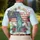 USA 250th Anniversary Liberty Resist Flag Hibiscus Scrollwork 1776 2026 Americana Men's Polo Shirt (Lightweight) - 5