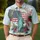 USA 250th Anniversary Liberty Resist Flag Hibiscus Scrollwork 1776 2026 Americana Men's Polo Shirt (Lightweight) - 4