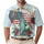 USA 250th Anniversary Liberty Resist Flag Hibiscus Scrollwork 1776 2026 Americana Men's Polo Shirt (Lightweight) - 1