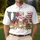 USA 250th Birthday Stars Stripes Letters Tropical Roses Gold Freedom Scroll Men's Polo Shirt (Lightweight) - 4