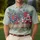 America 250th Anniversary Patriotic Tropical USA Typography Crimson Rose Gold Scrollwork Men's Polo Shirt (Lightweight) - 4