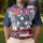 America 250th Anniversary Patriotic Eagle Liberty Bell Grunge Flag 1776 Fireworks Men's Polo Shirt (Lightweight) - 4