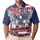 America 250th Anniversary Patriotic Eagle Liberty Bell Grunge Flag 1776 Fireworks Men's Polo Shirt (Lightweight) - 1