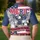 America 250th Anniversary Patriotic Eagle Liberty Bell Grunge Flag 1776 Fireworks Men's Polo Shirt (Lightweight) - 5