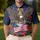 Patriotic Polo Eagle Flag USA 250th Anniversary Liberty Bell Tropical Celebration Men's Polo Shirt (Lightweight) - 4