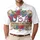 USA 250th Anniversary: Americana Polo Patriotic Blue Stars Red Stripes Scrollwork Men's Polo Shirt (Lightweight) - 1