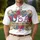 USA 250th Anniversary: Americana Polo Patriotic Blue Stars Red Stripes Scrollwork Men's Polo Shirt (Lightweight) - 4