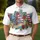 America 250th Anniversary USA Stars Stripes Floral Freedom Banner Graphic Men's Polo Shirt (Lightweight) - 4
