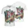 America 250th Anniversary USA Stars Stripes Floral Freedom Banner Graphic Men's Polo Shirt (Lightweight) - 3