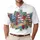 America 250th Anniversary USA Stars Stripes Floral Freedom Banner Graphic Men's Polo Shirt (Lightweight) - 1