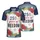 USA 250th Birthday Freedom Emblem: Tropical Hibiscus Palm Stars Men's Polo Shirt (Lightweight) - 3