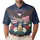 America 250th Eagle Liberty Bell 1776 Scroll Polo Flag Tropical Fireworks Gold Men's Polo Shirt (Lightweight) - 1