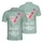 America 250th Birthday Martini Glass Flag 'tini bit patriotic' Script Seafoam Men's Polo Shirt (Lightweight) - 3