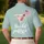 America 250th Birthday Martini Glass Flag 'tini bit patriotic' Script Seafoam Men's Polo Shirt (Lightweight) - 5
