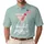 America 250th Birthday Martini Glass Flag 'tini bit patriotic' Script Seafoam Men's Polo Shirt (Lightweight) - 1