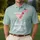 America 250th Birthday Martini Glass Flag 'tini bit patriotic' Script Seafoam Men's Polo Shirt (Lightweight) - 4