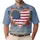 USA 250th Patriotic Heart Flag: Textured Gold Glitter Tropical Artwork Men's Polo Shirt (Lightweight) - 1