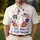 USA 250th Birthday Patriotic Goose Party Hat Flag Tropical Honkin' Design Men's Polo Shirt (Lightweight) - 4