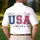 America 250th Birthday USA EST 1776 Patriotic Distressed Collegiate Tropical Celebration Print Men's Polo Shirt (Lightweight) - 5