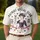 USA 250th Birthday Patriot Social Club Est 1776 Colonial Woman Liberty Libations Men's Polo Shirt (Lightweight) - 4