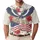 America 250th Birthday Eagle Flag 1776-2026 Hibiscus Plumeria Stars Design Men's Polo Shirt (Lightweight) - 1