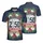 America 250th Liberty Statue Polo Hibiscus Palm Stars Navy Red White Men's Polo Shirt (Lightweight) - 3