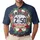 America 250th Liberty Statue Polo Hibiscus Palm Stars Navy Red White Men's Polo Shirt (Lightweight) - 1