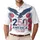 America 250th Anniversary Eagle Flag Stripes Land of the Free 1776-2026 Design Men's Polo Shirt (Lightweight) - 1