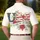 America 250th Birthday USA Flag Letters Red Rose Tropical Scrollwork Ivory Design Men's Polo Shirt (Lightweight) - 5
