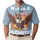 USA 250th Birthday: Colonial General Eagle Ride, Rifle, US Flag, "Kilometer" Text Men's Polo Shirt (Lightweight) - 1