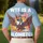 USA 250th Birthday: Colonial General Eagle Ride, Rifle, US Flag, "Kilometer" Text Men's Polo Shirt (Lightweight) - 5