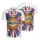 America 250th 1776 Distressed Sunflower Flag Petals Script Lettering Men's Polo Shirt (Lightweight) - 3