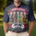 America 250th Founding Fathers Fan Club Est 1776 Polo Hibiscus Stars Navy Men's Polo Shirt (Lightweight) - 4