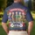 America 250th Founding Fathers Fan Club Est 1776 Polo Hibiscus Stars Navy Men's Polo Shirt (Lightweight) - 5