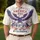 America 250th Birthday Patriotic Eagle Flag Tropical Fireworks Liberty Bell Design Men's Polo Shirt (Lightweight) - 4