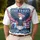 USA 250th Birthday Eagle Flag: Patriotic Lightning Bolts 1776-2026 Men's Polo Shirt (Lightweight) - 4