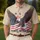 America 250th Anniversary Eagle & Flag: "250 YEARS OF FREEDOM" Tropical Americana Men's Polo Shirt (Lightweight) - 4