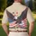 America 250th Anniversary Eagle & Flag: "250 YEARS OF FREEDOM" Tropical Americana Men's Polo Shirt (Lightweight) - 5