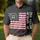 America 250th Birthday Distressed Flag 1776 2026 Freedom Patriotic Polo Design Men's Polo Shirt (Lightweight) - 4