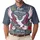 America 250th Eagle: Patriotic Polo Hibiscus 1776-2026 Navy Crimson Gold Stars Men's Polo Shirt (Lightweight) - 1