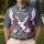 America 250th Eagle: Patriotic Polo Hibiscus 1776-2026 Navy Crimson Gold Stars Men's Polo Shirt (Lightweight) - 4