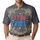 America 250th 1776-2026 Stars Laurel Tropical Scrollwork Motif Deep Charcoal Men's Polo Shirt (Lightweight) - 1