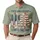 USA 250th Anniversary Distressed Flag USA Land Of Free Palm Hibiscus Sage Green Men's Polo Shirt (Lightweight) - 1