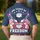 Patriotic USA 250th Anniversary Bald Eagle 1776 2026 Freedom Arching Stars Flags Emblem Men's Polo Shirt (Lightweight) - 5