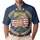 America 250th Anniversary Liberty Bell American Flag Laurel Wreath Tropical Americana Men's Polo Shirt (Lightweight) - 1