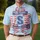 America 250th Anniversary Freedom 1776-2026 USA Flag Stars Stripes Tropical Ribbon Men's Polo Shirt (Lightweight) - 4